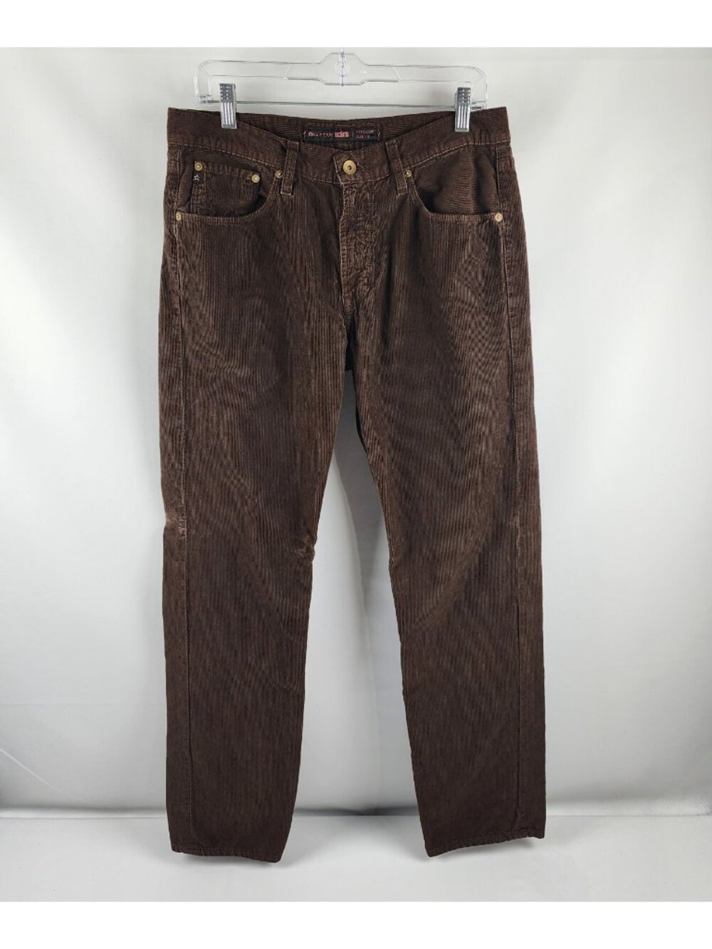 BIG STAR Jeans Mens 34R Brown Division Slim Fit Corduroy (34x31)